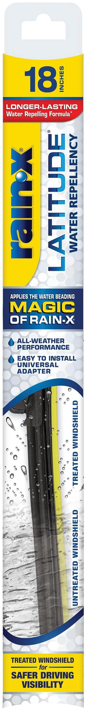 Rain-X Latitude 18" 2-in-1 Water Repellency Windshield Wiper Blade Rain-X Latitude 18" 2-in-1 Water Repellency Windshield Wiper Blade