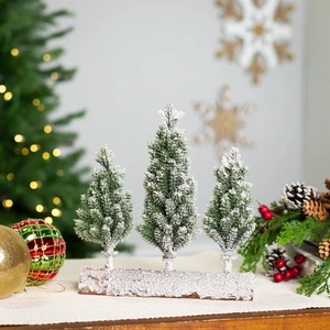 Northlight Real Touch Frosted Pine Tree Trio 8" Unlit Christmas Decoration Northlight Real Touch Frosted Pine Tree Trio 8" Unlit Christmas Decoration