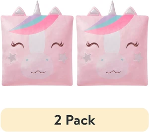 Your Zone Snuggly Unicorn Decorative Pillow 18in x 18in Multicolor (2 Pack) Your Zone Snuggly Unicorn Decorative Pillow 18in x 18in Multicolor (2 Pack)