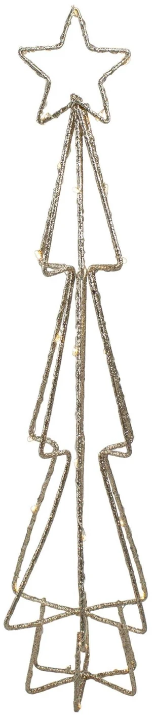 5" Gold Glittered Wire LED Lighted B/O Christmas Cone Tree - Warm White Lights 5" Gold Glittered Wire LED Lighted B/O Christmas Cone Tree - Warm White Lights