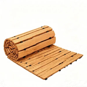 8 FT Roll Up Cedar Wooden Garden Pathway, 17" Width Outdoor Natural Wood Walkway with 8 Ground Stakes, Anti-Slip Grooved Surface for Backyard Lawn Yard Landscaping 8 FT Roll Up Cedar Wooden Garden Pathway, 17" Width Outdoor Natural Wood Walkway with 8 Ground Stakes, Anti-Slip Grooved Surface for Backyard Lawn Yard Landscaping