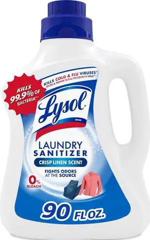 Laundry Sanitizer Additive, Bacteria-Causing Laundry Odor Eliminator, Detergent Additive, Crisp Linen, 90oz Laundry Sanitizer Additive, Bacteria-Causing Laundry Odor Eliminator, Detergent Additive, Crisp Linen, 90oz