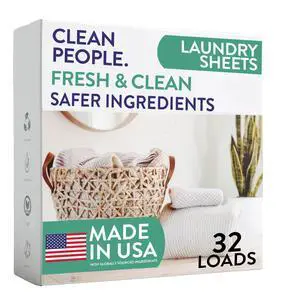 Laundry Detergent Sheets - Laundry Soap - Ultra Concentrated, Recyclable Packaging, Stain Fighting - Fresh Scent, 32 Pack Laundry Detergent Sheets - Laundry Soap - Ultra Concentrated, Recyclable Packaging, Stain Fighting - Fresh Scent, 32 Pack