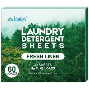 Laundry Detergent Sheets, Fresh Linen Scent-(60 Loads) 30 Sheets | Laundry Sheets, No Plastic Jug, Lightweight, Easy To Use, Laundry Soap Sheets for Travel, Home Washing Laundry Detergent Sheets, Fresh Linen Scent-(60 Loads) 30 Sheets | Laundry Sheets, No Plastic Jug, Lightweight, Easy To Use, Laundry Soap Sheets for Travel, Home Washing