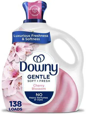 Gentle Soft + Fresh Fabric Softener Liquid, Liquid Fabric Softener Designed to be Gentle on Skin, Cherry Blossom Scent, 93 fl oz, 138 loads Gentle Soft + Fresh Fabric Softener Liquid, Liquid Fabric Softener Designed to be Gentle on Skin, Cherry Blossom Scent, 93 fl oz, 138 loads