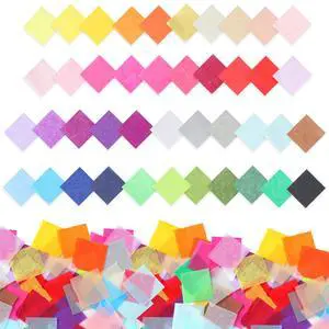 6300 Pcs 1 Inch Tissue Paper Squares, Tissue Papers for Crafts, 42 Colors Art Rainbow Tissue Paper Bulk for Crafts, Art Projects, Birthday Party 6300 Pcs 1 Inch Tissue Paper Squares, Tissue Papers for Crafts, 42 Colors Art Rainbow Tissue Paper Bulk for Crafts, Art Projects, Birthday Party