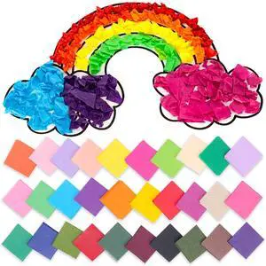 Tissue Paper Squares - 1x 1 inch for Arts and Crafts (3000 Pcs) | 1x 1 inch, 3000 Pcs in 30 Colors, Rainbow Tissue Squares for Arts Craft DIY Scrapbooking Scrunch Art Classroom Activities Tissue Paper Squares - 1x 1 inch for Arts and Crafts (3000 Pcs) | 1x 1 inch, 3000 Pcs in 30 Colors, Rainbow Tissue Squares for Arts Craft DIY Scrapbooking Scrunch Art Classroom Activities