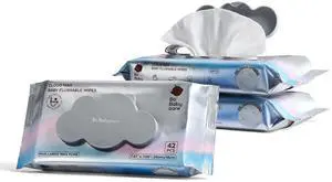 Cloud Max Flushable Wipes, Hypoallergenic for Sensitive Skin, 99% Water, Plant-Based Fibers, Sewer + Septic Safe, Fragrance Free Toddler Potty Training, 42 Wipes, 3 Packs Cloud Max Flushable Wipes, Hypoallergenic for Sensitive Skin, 99% Water, Plant-Based Fibers, Sewer + Septic Safe, Fragrance Free Toddler Potty Training, 42 Wipes, 3 Packs