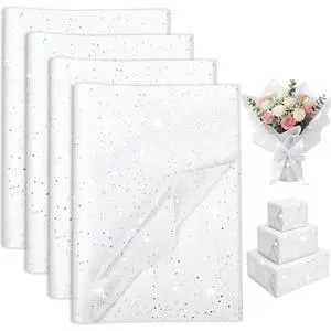 135 Sheets White Tissue Paper for Gift Bags 20 x 14 Inch | Glitter Tissue Paper for Birthday Baby Shower Wedding Decor First Day of School Art DIY Crafts 135 Sheets White Tissue Paper for Gift Bags 20 x 14 Inch | Glitter Tissue Paper for Birthday Baby Shower Wedding Decor First Day of School Art DIY Crafts