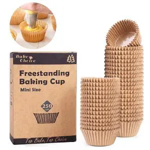 250PCS Mini Cupcake Liners for Baking, Non-stick, Natural | Heavy Duty Parchment Muffin Liners Cupcake Wrapper, Greaseproof Parchment Baking Cups, Easy Peel, No Muffin Pan Needed 250PCS Mini Cupcake Liners for Baking, Non-stick, Natural | Heavy Duty Parchment Muffin Liners Cupcake Wrapper, Greaseproof Parchment Baking Cups, Easy Peel, No Muffin Pan Needed