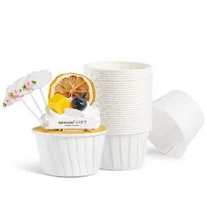 White Cupcake Liners, 100pcs Muffin Baking Cups,Ramekin Holders, Heavy Duty Oil-proof Wrappers for Wedding,Birthday,Party,Baby Showers,Gift for Valentine's Day White Cupcake Liners, 100pcs Muffin Baking Cups,Ramekin Holders, Heavy Duty Oil-proof Wrappers for Wedding,Birthday,Party,Baby Showers,Gift for Valentine's Day