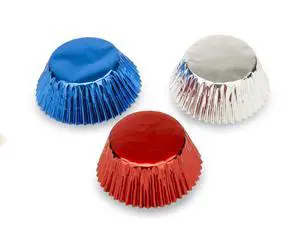 Patriotic Muffin and Cupcake Liners, 45 Standard Size Foil Wrappers | Fun Red White And Blue Cupcake Liners | Standard Sized Baking Wrappers | Muffin & Cupcake Liners For 4th of July | Disposable Patriotic Muffin and Cupcake Liners, 45 Standard Size Foil Wrappers | Fun Red White And Blue Cupcake Liners | Standard Sized Baking Wrappers | Muffin & Cupcake Liners For 4th of July | Disposable