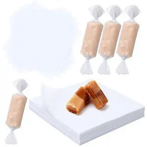 Wax Candy Wrappers 1000 Pieces Candy Wrappers for Caramels Pre-Cut Twisting Wax Paper Square Sheets 4.8x4.8inch for Caramel, Chocolate,Taffy,Lollipop Wax Candy Wrappers 1000 Pieces Candy Wrappers for Caramels Pre-Cut Twisting Wax Paper Square Sheets 4.8x4.8inch for Caramel, Chocolate,Taffy,Lollipop