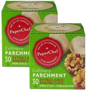 XL Parchment Baking Cups Nonstick Easy Release 30 Count 2 Pack | Easy Release, Non-Stick Paper, Unbleached, Compostable - Perfect For Cupcakes and Muffins XL Parchment Baking Cups Nonstick Easy Release 30 Count 2 Pack | Easy Release, Non-Stick Paper, Unbleached, Compostable - Perfect For Cupcakes and Muffins