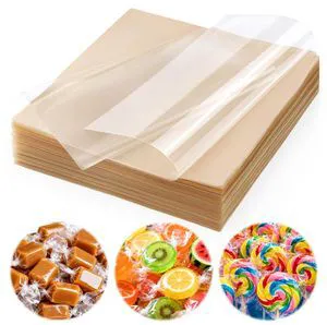 Candy Wrappers for Homemade Candy, 500 Sheets Caramel Wrappers 5"x5" | Natural Clear Cellophane Candy Wrapping Paper for Lollipop Chocolate Candy Making Accessories Supplies Candy Wrappers for Homemade Candy, 500 Sheets Caramel Wrappers 5"x5" | Natural Clear Cellophane Candy Wrapping Paper for Lollipop Chocolate Candy Making Accessories Supplies