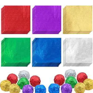 600 Pcs Foil Candy Wrappers, 4 x 4 In, 6 Colors DIY Square Package Paper | Food-Grade Aluminum Foil, Easy To Shape, Keeps Candy Fresh, Great For Chocolate, Easter Eggs, Crafts And Candy Decorations 600 Pcs Foil Candy Wrappers, 4 x 4 In, 6 Colors DIY Square Package Paper | Food-Grade Aluminum Foil, Easy To Shape, Keeps Candy Fresh, Great For Chocolate, Easter Eggs, Crafts And Candy Decorations