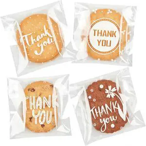 300pcs Self-Adhesive Thank You Cookie Bags, 4x4 Inch White Polka Dot Clear Cellophane Treat Bags for Individual Dessert Pastry Goodie Candy Cookie Packaging, Party Favors, Bake Sale 300pcs Self-Adhesive Thank You Cookie Bags, 4x4 Inch White Polka Dot Clear Cellophane Treat Bags for Individual Dessert Pastry Goodie Candy Cookie Packaging, Party Favors, Bake Sale