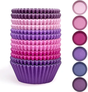 300 Counts Cupcake Liners Cupcake Cups Food Grade 6 Solid Pink Purple Colors Cupcake Papers Muffin Baking Cups Cupcake Wrappers (Standard Size) 300 Counts Cupcake Liners Cupcake Cups Food Grade 6 Solid Pink Purple Colors Cupcake Papers Muffin Baking Cups Cupcake Wrappers (Standard Size)