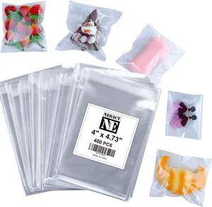400 Pcs 4"x4.73" Clear Resealable Cellophane Bags Good for Bakery, Candle, Soap, Cookie Poly Bags 400 Pcs 4"x4.73" Clear Resealable Cellophane Bags Good for Bakery, Candle, Soap, Cookie Poly Bags