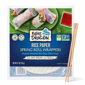Rice Paper Spring Roll Wrappers & Chopsticks- 4.7oz (Pack of 1) - Vietnamese Rice Paper Sheets - No Added Colors, Flavors Or Preservatives - Vegan, Gluten Free, Non-GMO - With Chopsticks Rice Paper Spring Roll Wrappers & Chopsticks- 4.7oz (Pack of 1) - Vietnamese Rice Paper Sheets - No Added Colors, Flavors Or Preservatives - Vegan, Gluten Free, Non-GMO - With Chopsticks