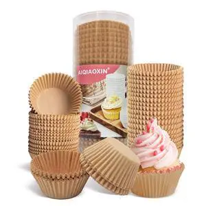 500pcs Standard Natural cupcake liners for baking,food grade cupcake wrappers,non-stick, greaseproof parchment muffin liners,by Bake Choice (500PCS Brown) 500pcs Standard Natural cupcake liners for baking,food grade cupcake wrappers,non-stick, greaseproof parchment muffin liners,by Bake Choice (500PCS Brown)
