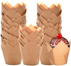 Natural Tulip Cupcake Liners for Baking 200 Cups, Unbleached Parchment paper Muffin Liners, Upgraded Standard Cupcake Wrappers, Greaseproof Cup Cake Liner, Easy to Use in Party, Birthday, Christmas Natural Tulip Cupcake Liners for Baking 200 Cups, Unbleached Parchment paper Muffin Liners, Upgraded Standard Cupcake Wrappers, Greaseproof Cup Cake Liner, Easy to Use in Party, Birthday, Christmas