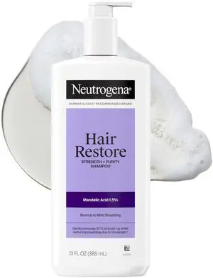 Hair Restore Strength + Purity Sulfate-Free Shampoo, 13 fl. oz | 1.5% Mandelic Acid, Gently Removes 97% of Buildup, Reduces Shedding Due to Breakage, Paraben-Free Hair Restore Strength + Purity Sulfate-Free Shampoo, 13 fl. oz | 1.5% Mandelic Acid, Gently Removes 97% of Buildup, Reduces Shedding Due to Breakage, Paraben-Free