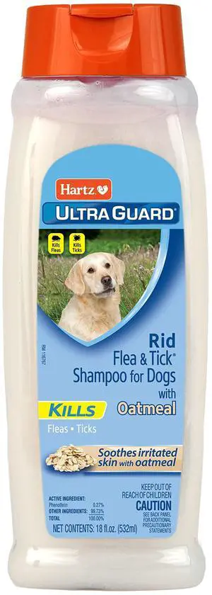 UltraGuard Rid Flea & Tick Oatmeal Dog Shampoo, 18 oz Bottle UltraGuard Rid Flea & Tick Oatmeal Dog Shampoo, 18 oz Bottle