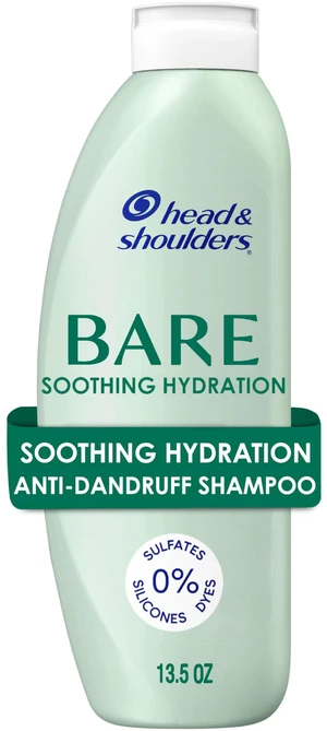 Anti-Dandruff Shampoo, BARE Soothing Hydration, 1% Pyrithione Zinc, Dry Scalp Relief, Free of Sulfates, Silicones, Dyes, 13.5 Fl Oz Anti-Dandruff Shampoo, BARE Soothing Hydration, 1% Pyrithione Zinc, Dry Scalp Relief, Free of Sulfates, Silicones, Dyes, 13.5 Fl Oz