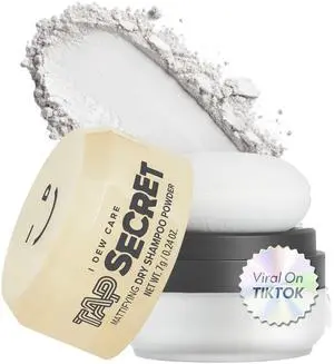 Tap Secret Mattifying Dry Shampoo Powder Original 0.24 oz | Hydrating Dry Scalp, Natural Matte Finish, Oil Control, Lightweight Volume, Biotin & Black Ginseng, Travel Size, Vegan Tap Secret Mattifying Dry Shampoo Powder Original 0.24 oz | Hydrating Dry Scalp, Natural Matte Finish, Oil Control, Lightweight Volume, Biotin & Black Ginseng, Travel Size, Vegan