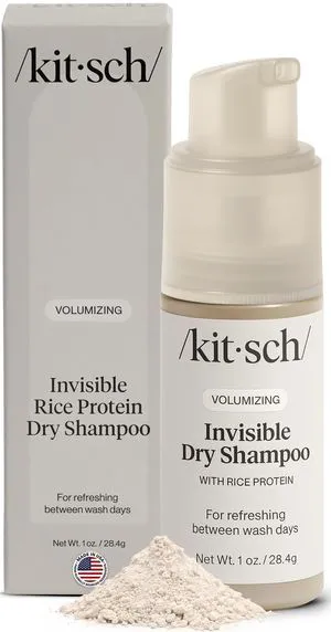 Volumizing Rice Protein Dry Shampoo Powder Pump - Invisible 1oz | Absorbs Oil, Non-Greasy, Light-to-Medium Hair Colors Travel Size Dry Hair Shampoo for Women & Men, No White Cast Volumizing Rice Protein Dry Shampoo Powder Pump - Invisible 1oz | Absorbs Oil, Non-Greasy, Light-to-Medium Hair Colors Travel Size Dry Hair Shampoo for Women & Men, No White Cast