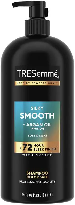 Silky & Smooth Anti-Frizz Shampoo with Heat Protection 39 fl oz | With Moroccan Argan Oil, For Dry Hair, Helps control Frizz, Moisturizing, Light enough for daily use, shampoo with pump Silky & Smooth Anti-Frizz Shampoo with Heat Protection 39 fl oz | With Moroccan Argan Oil, For Dry Hair, Helps control Frizz, Moisturizing, Light enough for daily use, shampoo with pump