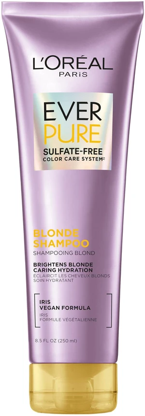 Blonde Sulfate Free Shampoo for Color-Treated Hair, Neutralizes Brass + Balances, EverPure, 8.5 Fl Oz (Packaging May Vary) Blonde Sulfate Free Shampoo for Color-Treated Hair, Neutralizes Brass + Balances, EverPure, 8.5 Fl Oz (Packaging May Vary)
