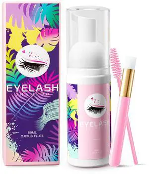 Lash Shampoo Eyelash Shampoo for Lash Extensions, 2.02 Fl Oz/60mL | Lash Shampoo Kit with Lash Wash Brush, Gentle Eyelash Cleaning Kit Extension Cleanser for Salon Pro & Home Daily Eyelash Care Lash Shampoo Eyelash Shampoo for Lash Extensions, 2.02 Fl Oz/60mL | Lash Shampoo Kit with Lash Wash Brush, Gentle Eyelash Cleaning Kit Extension Cleanser for Salon Pro & Home Daily Eyelash Care