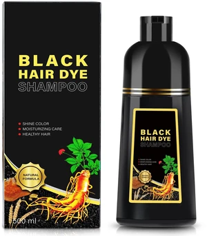 Black Hair Dye Shampoo 3 in 1, Herbal Shampoo Hair Dye for Women Men, Grey Coverage Black Hair Dye Shampoo 3 in 1, Herbal Shampoo Hair Dye for Women Men, Grey Coverage