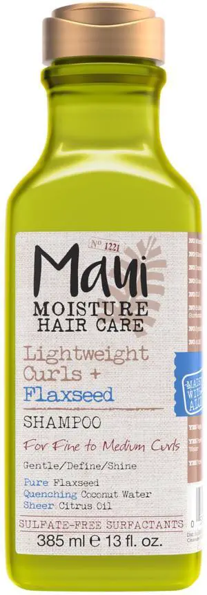 Lightweight Curls + Flaxseed Shampoo, Paraben Free, Silicone Free, 13 Fl Oz,Green Lightweight Curls + Flaxseed Shampoo, Paraben Free, Silicone Free, 13 Fl Oz,Green