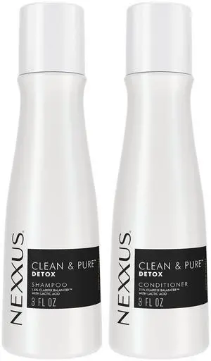 Nexxus Travel Shampoo and Conditioner Sets, Clean & Pure 2-Pack, 3 Oz Ea | Hair & Scalp Detox with Elastin Protein & Marine Minerals | Protein Treatment for Damaged Hair | Products for Women & Men Nexxus Travel Shampoo and Conditioner Sets, Clean & Pure 2-Pack, 3 Oz Ea | Hair & Scalp Detox with Elastin Protein & Marine Minerals | Protein Treatment for Damaged Hair | Products for Women & Men
