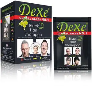 10 PCS Dexe Black Hair Shampoo Instant Hair Dye for Men Women Black Color | Simple to Use - Hair Dye Permanent - Last 30 days - Natural Ingredients, Hair Dye Shampoo Great Choice for Woman&Man 10 PCS Dexe Black Hair Shampoo Instant Hair Dye for Men Women Black Color | Simple to Use - Hair Dye Permanent - Last 30 days - Natural Ingredients, Hair Dye Shampoo Great Choice for Woman&Man