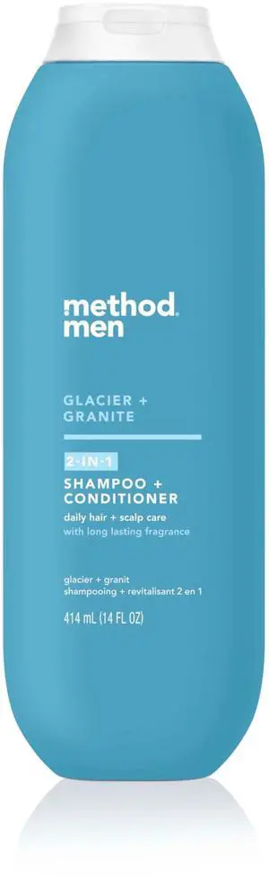 men 2-in-1 Shampoo and Conditioner, Glacier + Granite, 14 fl oz | Cleans and Conditions with Argan and Jojoba Oil - Made without Parabens men 2-in-1 Shampoo and Conditioner, Glacier + Granite, 14 fl oz | Cleans and Conditions with Argan and Jojoba Oil - Made without Parabens