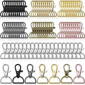 Swivel Clasp Hooks, Anezus 80Pcs Key Chain Clip Hooks, D Ring Clip Lanyard Hardware for Keychain Making, Lanyard Making, Purse Hardware, DIY Craft (3/4 Inside Width) Swivel Clasp Hooks, Anezus 80Pcs Key Chain Clip Hooks, D Ring Clip Lanyard Hardware for Keychain Making, Lanyard Making, Purse Hardware, DIY Craft (3/4 Inside Width)