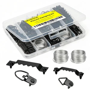 251Pcs Picture Hanging Kit, Dual-Size Heavy Duty Picture Hanging Hardware | 50 Sawtooth Picture Hangers + 50 D Rings + 150 Screws + Screwdriver, Wall Hanging Kit for Artwork Frame Canvas Mirror Clock 251Pcs Picture Hanging Kit, Dual-Size Heavy Duty Picture Hanging Hardware | 50 Sawtooth Picture Hangers + 50 D Rings + 150 Screws + Screwdriver, Wall Hanging Kit for Artwork Frame Canvas Mirror Clock