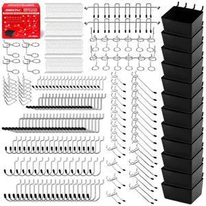 300-Piece Pegboard Hook Set, Pegboard Organizer Accessories for Hanging, Durable Metal Hooks for Tool Organization, Garage, Workshop, and Craft Storage 300-Piece Pegboard Hook Set, Pegboard Organizer Accessories for Hanging, Durable Metal Hooks for Tool Organization, Garage, Workshop, and Craft Storage