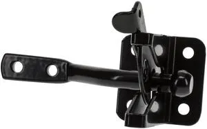 Automatic Gate Latch, 4 in Strike, Steel, Black | Self-Latching on Close for Outswing Farm Gates and Animal Pens; Padlockable, Left or Right Hand Mounting Automatic Gate Latch, 4 in Strike, Steel, Black | Self-Latching on Close for Outswing Farm Gates and Animal Pens; Padlockable, Left or Right Hand Mounting