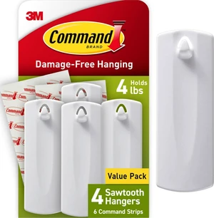 4 lb Sawtooth Hangers, 4 Hangers, 8 Strips | Sawtooth Hangers Damage Free Hanging Frame Hangers, No Tools Wall Hooks for Hanging Sawtooth Frames in Living Spaces 4 lb Sawtooth Hangers, 4 Hangers, 8 Strips | Sawtooth Hangers Damage Free Hanging Frame Hangers, No Tools Wall Hooks for Hanging Sawtooth Frames in Living Spaces