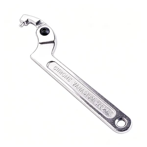 Chrome Vanadium C Pin Spanner Adjustable Hook Wrench, Round Head 19-51mm Chrome Vanadium C Pin Spanner Adjustable Hook Wrench, Round Head 19-51mm