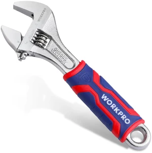 6-Inch Adjustable Wrench, Wide Jaw, Metric/SAE Scales | Rubber Anti-Slip Grip, Premium Cr-V Steel, Chrome-Plated Finish for Strength and Corrosion Resistance 6-Inch Adjustable Wrench, Wide Jaw, Metric/SAE Scales | Rubber Anti-Slip Grip, Premium Cr-V Steel, Chrome-Plated Finish for Strength and Corrosion Resistance