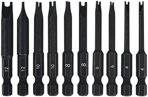 Spanner Bit Set (10 Pack - 2.3" Long Magnetic Heads) Spanner Fork Snake-Eye Security Screwdriver Bit Sizes: 4, 6, 8, 10, 12 (2 of Each Size) Spanner Bit Set (10 Pack - 2.3" Long Magnetic Heads) Spanner Fork Snake-Eye Security Screwdriver Bit Sizes: 4, 6, 8, 10, 12 (2 of Each Size)