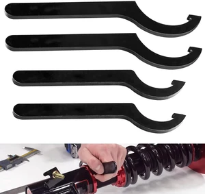 Coilover Adjustment Tool Compatible for Coilovers - K Sport, Skunk 2, Apexi, Megan Racing - 2 Large Steel Spanner Wrenches + 1 Small Wrench Coilover Adjustment Tool Compatible for Coilovers - K Sport, Skunk 2, Apexi, Megan Racing - 2 Large Steel Spanner Wrenches + 1 Small Wrench