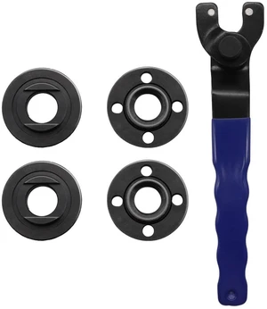 Universal Grinder Spanner Wrench with 4 Pcs 5/8-11 Shaft Nut, Fit 4.5"-7" Grinders - O-K-023-LM Universal Grinder Spanner Wrench with 4 Pcs 5/8-11 Shaft Nut, Fit 4.5"-7" Grinders - O-K-023-LM