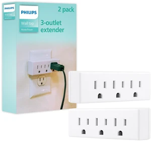 Outlet Extender, 2 Pack, 3 Outlet Multi Plug Wall Power Splitter | 3 Prong Multiple Plug Wall Adapter, Electrical Expander, Home Office Dorm Essentials, UL Safety Listed, White, SPS1630W/37 Outlet Extender, 2 Pack, 3 Outlet Multi Plug Wall Power Splitter | 3 Prong Multiple Plug Wall Adapter, Electrical Expander, Home Office Dorm Essentials, UL Safety Listed, White, SPS1630W/37